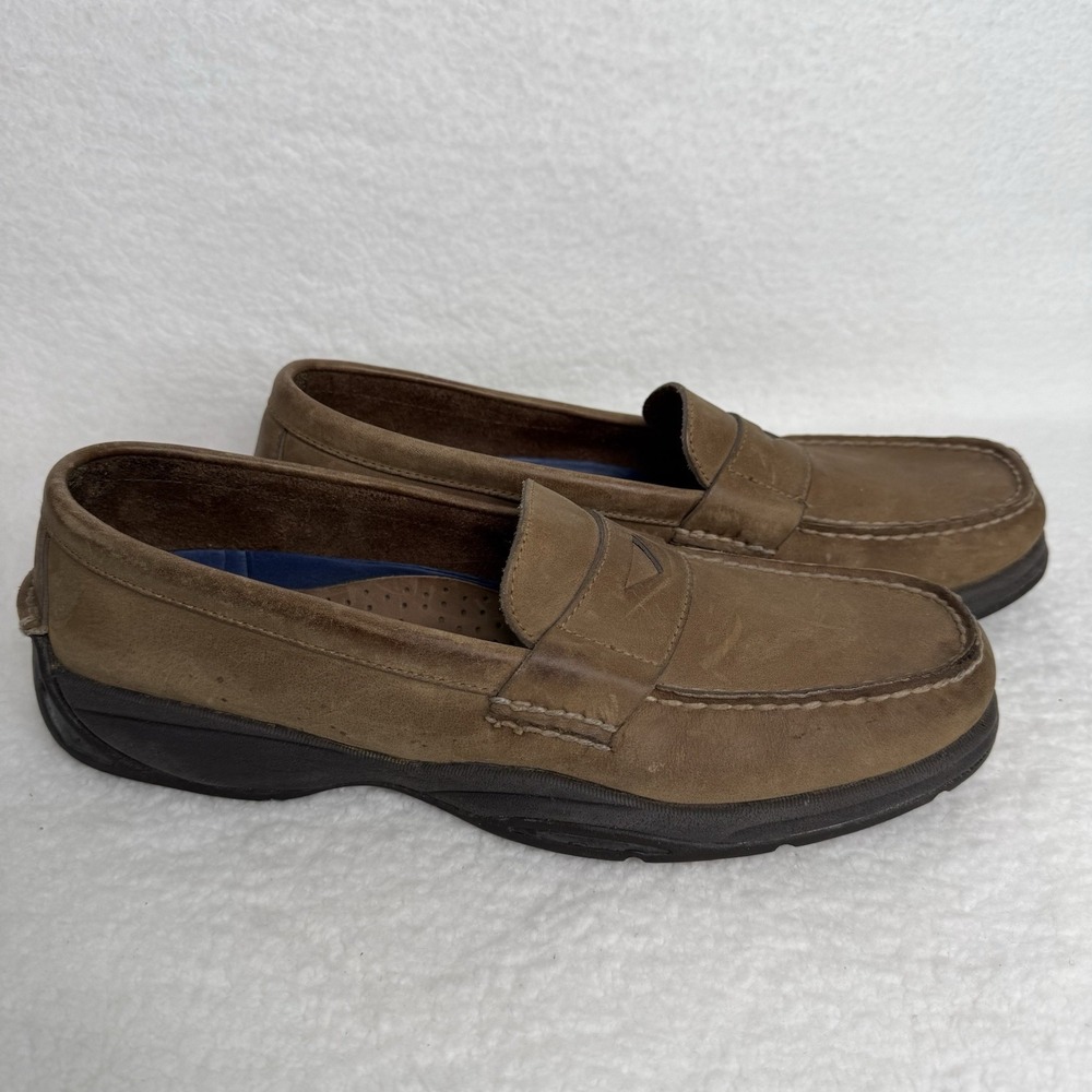 Sperry Top Sider Brown Leather Penny Loafers Boat Shoes Men's Size 12M Slip On